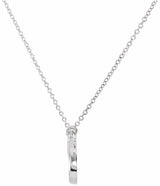 14K White Freeform Bar 16" Necklace