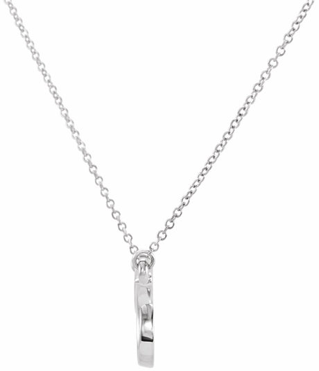 14K White Freeform Bar 16" Necklace