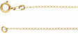 14K Yellow Gold 1 mm Curb 24" Chain