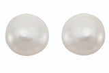 14K Yellow Cultured White Freshwater Pearl Earrings