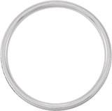 14K White Gold 6 mm Milgrain Edge Comfort-Fit Flat Band Size 9.5