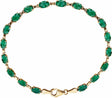 14K Yellow Gold Lab-Grown Emerald 7 1/4" Bracelet