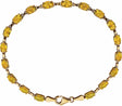 14K Yellow Gold Natural Citrine 7.25" Bracelet