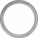 Titanium 8 mm Grooved Inlay Half Round Band Size 7.5