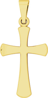 14K Yellow Cross Pendant