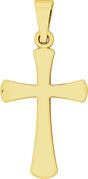 14K Yellow Cross Pendant