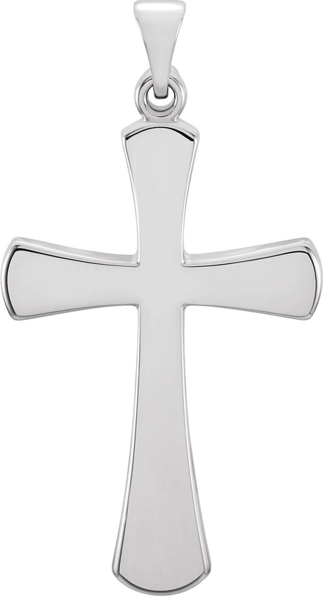 14K White Gold Cross Pendant