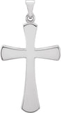 14K White Gold Cross Pendant