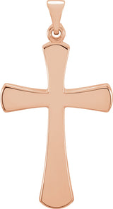 14K Rose Gold Cross Pendant