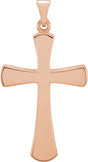 14K Rose Gold Cross Pendant