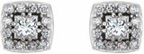 14K White Gold 1/2 CTW Natural Diamond Earrings