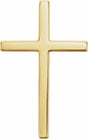 10K Yellow 17.4x11.1 mm Cross Pendant