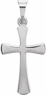 14K White Gold Cross Pendant