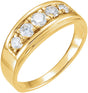 14K Yellow 3/4 CTW Natural Diamond Band