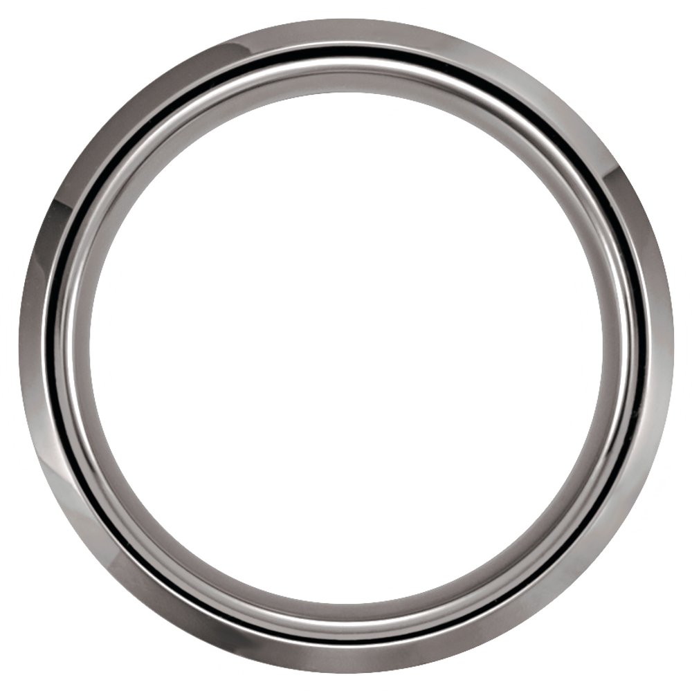 Tungsten 8 mm Satin & Beveled-Edge Band