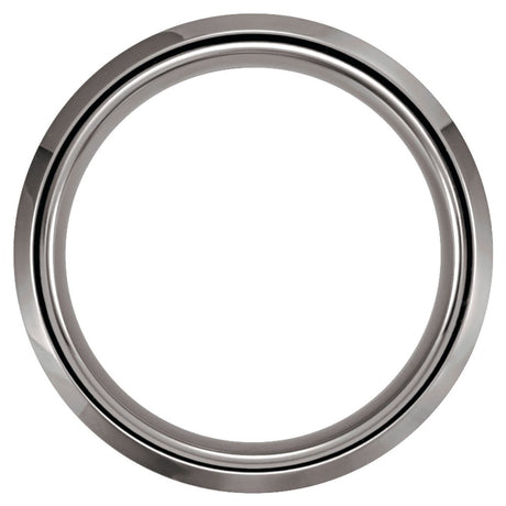 Tungsten 8 mm Satin & Beveled-Edge Band