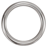 White Tungsten 4 mm Comfort-Fit Half Round Band Size 8