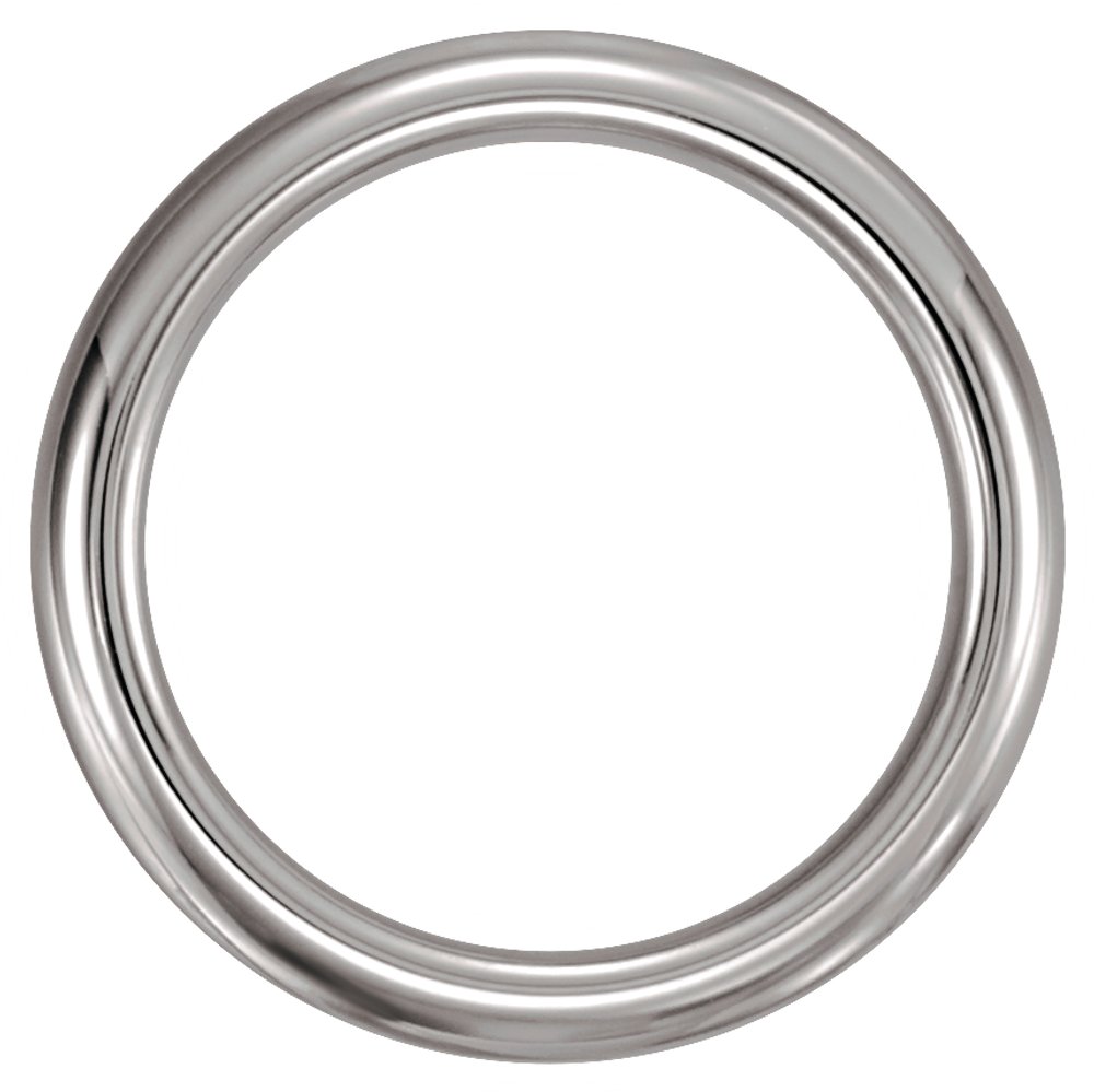 White Tungsten 4 mm Half Round Band