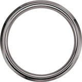 Tungsten 6 mm Beveled-Edge Inlay Band