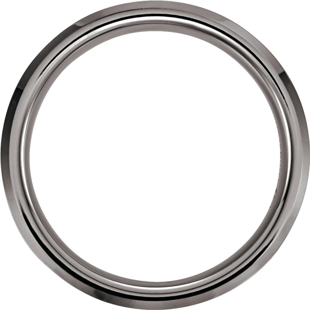Tungsten 6 mm Beveled-Edge Inlay Band Size 7