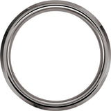 Tungsten 6 mm Beveled-Edge Inlay Band Size 7