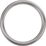 Tungsten 6 mm Rounded Edge Domed Sandblasted Band Size 7.5