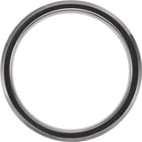 Black PVD Tungsten 6 mm Beveled-Edge Inlay Band Size 7