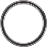 Black PVD Tungsten 6 mm Beveled-Edge Inlay Band