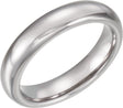 Tungsten 4 mm Comfort-Fit Half Round Band Size 7.5