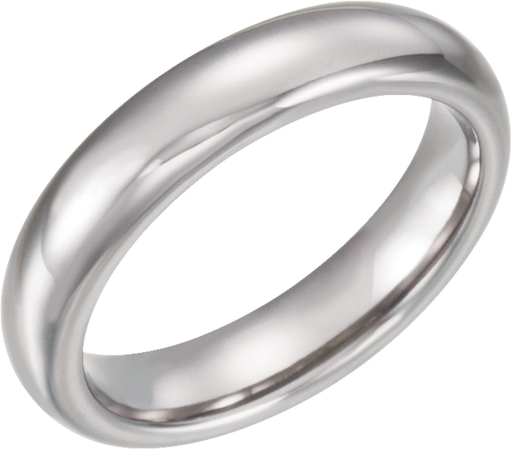 Tungsten 4 mm Comfort-Fit Half Round Band Size 7.5