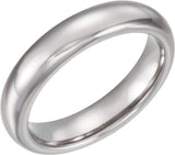 Tungsten 4 mm Comfort-Fit Half Round Band Size 7.5