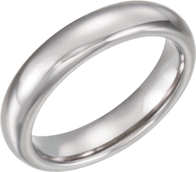 Tungsten 4 mm Comfort-Fit Half Round Band Size 7.5