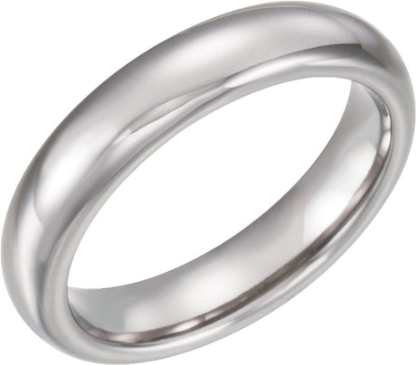 Tungsten 4 mm Comfort-Fit Half Round Band Size 7.5