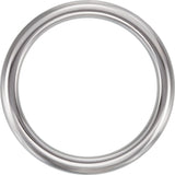 Tungsten 4 mm Comfort-Fit Half Round Band Size 7.5