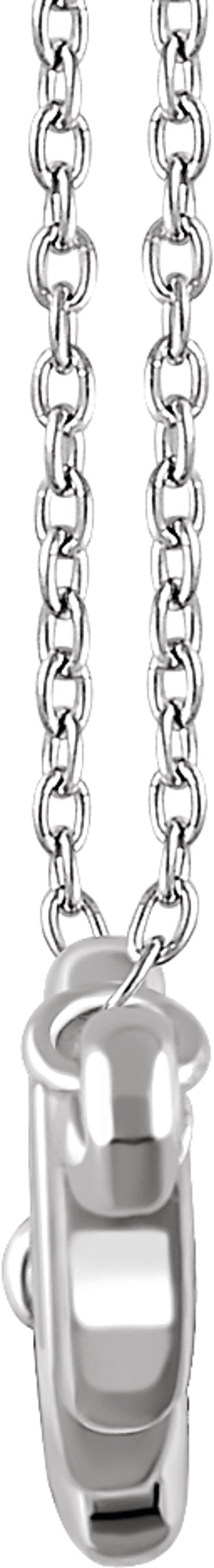 Sterling Silver Heartbeat 16-18" Necklace