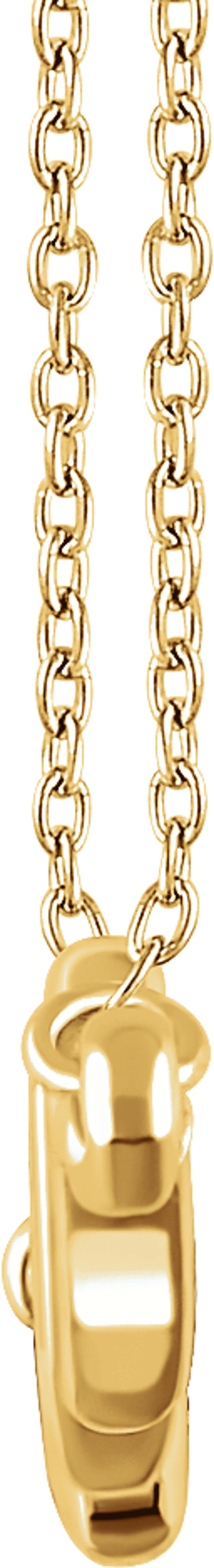 14K Yellow Heartbeat 16-18" Necklace