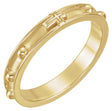 14K Yellow Rosary Ring