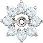 14K White Gold 3/4 CTW Lab-Grown Diamond Earring Jackets
