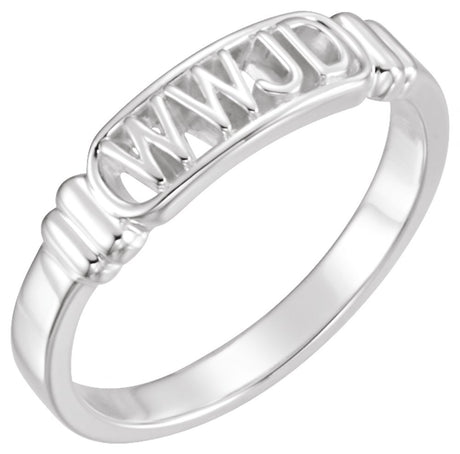 Sterling Silver What Would Jesus Do Ring