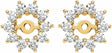 14K Yellow 5/8 CTW Diamond Earring Jackets with 3.7mm ID