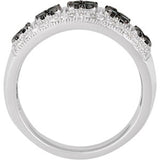 Black Rhodium-Plated 14K White 3/4 CTW Black & White Natural Diamond Ring