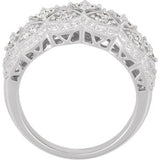 14K White 1/2 CTW Natural Diamond Ring