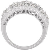 14K White Gold 1/2 CTW Natural Diamond Ring