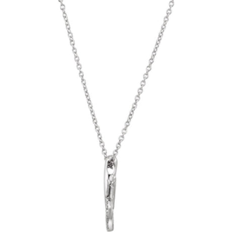 Sterling Silver 1/10 CTW Natural Diamond "XO" Necklace