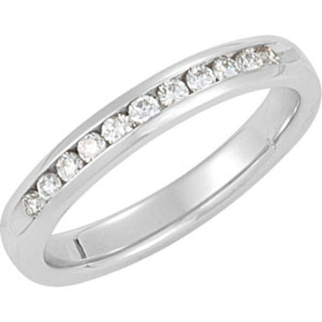 14K White 1/5 CTW Natural Diamond Channel-Set Anniversary Band