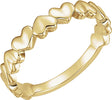 14K Yellow Gold Heart Ring