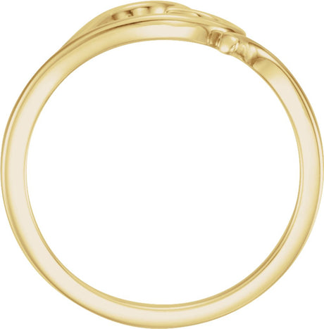 14K Yellow Gold Heart Ring