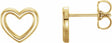 14K Yellow Gold Heart Earrings