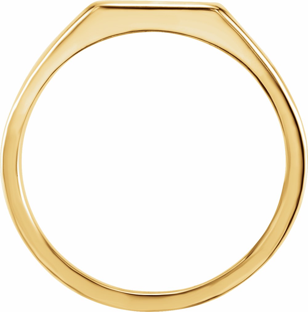 10K Yellow Gold 12x10 mm Rectangle Signet Ring
