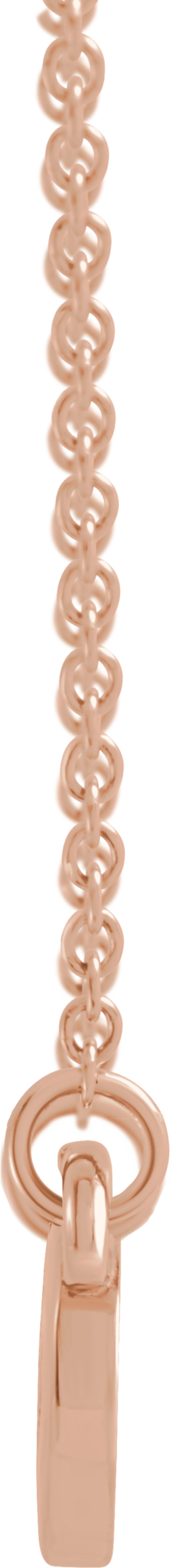 14K Rose Gold .03 CTW Natural Diamond Heart 16" Necklace